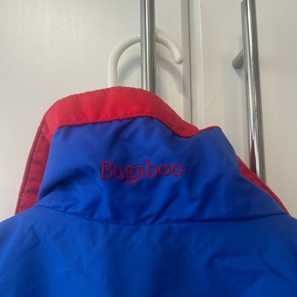 Vintage Columbia Youth Medium Blue Red Windbreaker Jacket Full Zip Sportswear - Picture 14 of 15